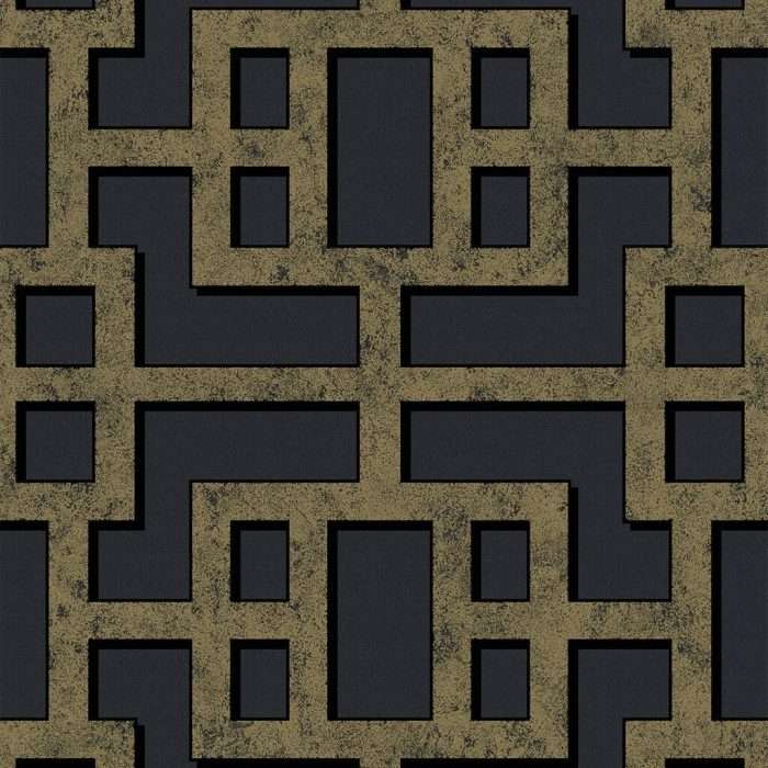 Rendo black & gold wallpaper - 10 metres