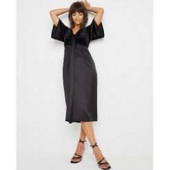 Joanna Hope Velour Satin Mix Dress