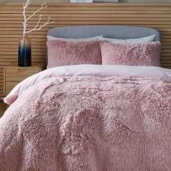 Long Pile Faux Fur Blush Duvet - Various Sizes