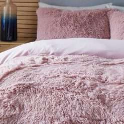 Long Pile Faux Fur Blush Duvet - Various Sizes