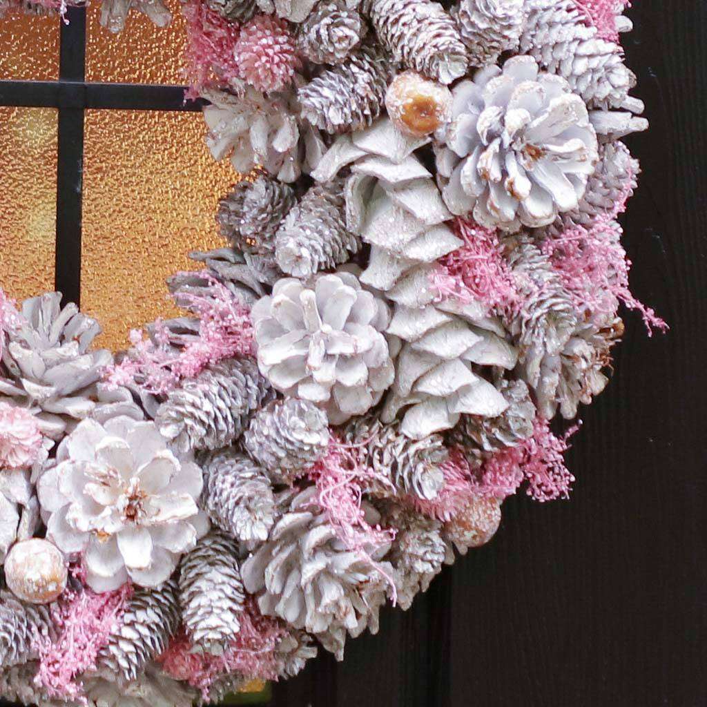 Winter sparkle pink christmas wreath - 39cm Winter sparkle pink christmas wreath - 39cm