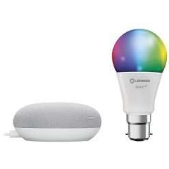 LEDVANCE LV542761 SMART+ RGB Bayonet Bulb & Google Nest Mini