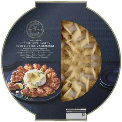 M&S Cheese Puff Pastry with Molten Camembert 615g  WAS £14.70 NOW £12.49