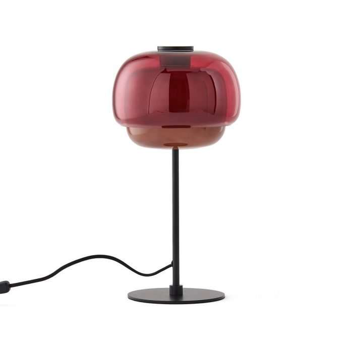 Kinoko table lamp in coloured glass, red