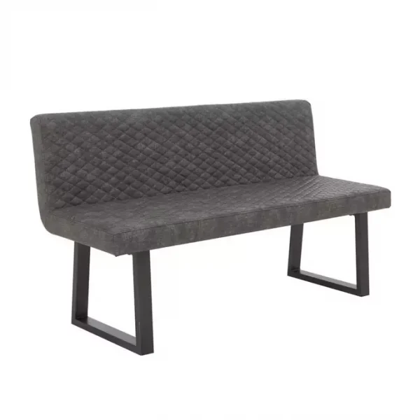 Compact earth dining bench for at least two if not three people. Very comfortable and sturdy.