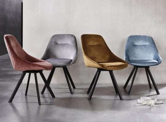 Arctic swivel fabric dining chair