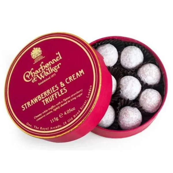 Charbonnel et walker, strawberries & cream chocolate truffles