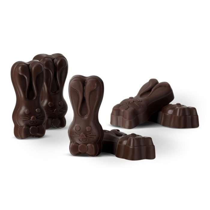16 dark chocolate city easter bunnies
