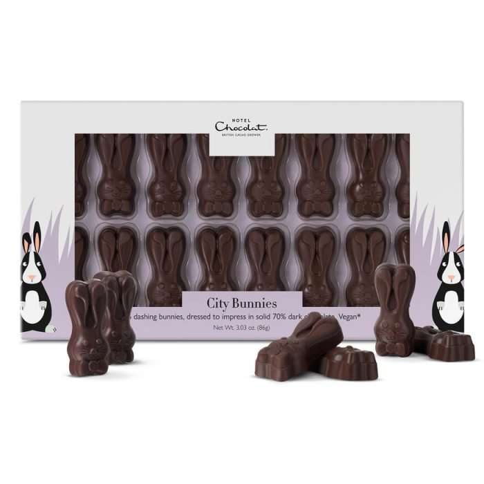 16 dark chocolate city easter bunnies
