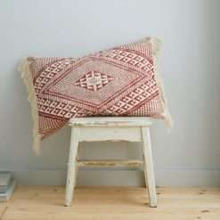 Pineapple Elephant Kebra Aztec Cushion, Terracotta