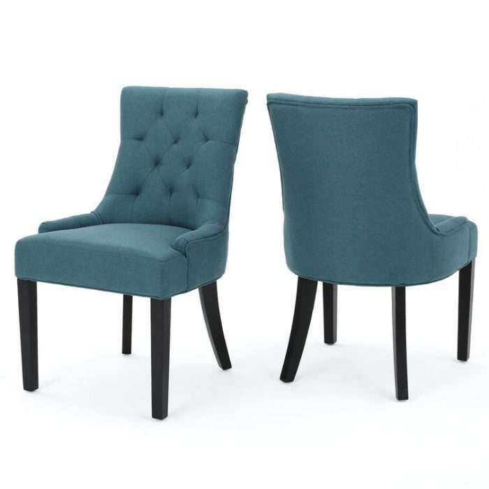 Albertina tufted dining chair, dark teal (set of 2)