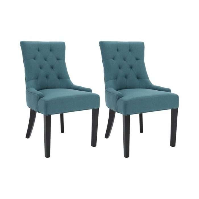 Albertina tufted dining chair, dark teal (set of 2)