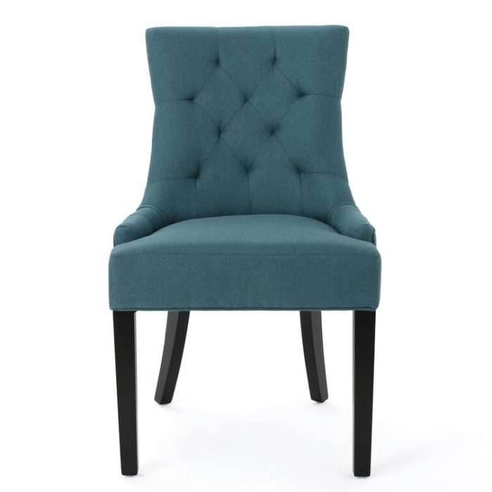 Albertina tufted dining chair, dark teal (set of 2)