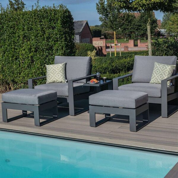 Maze Rattan Amalfi 5pc Lounge Set, Grey