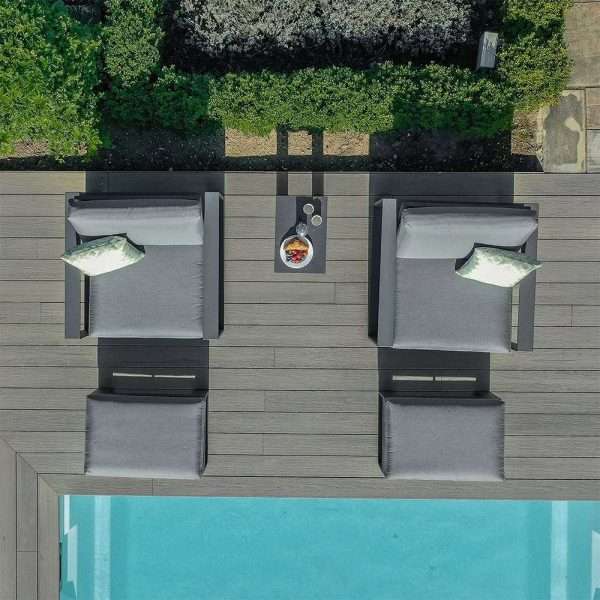 Maze rattan amalfi 5pc lounge set, grey