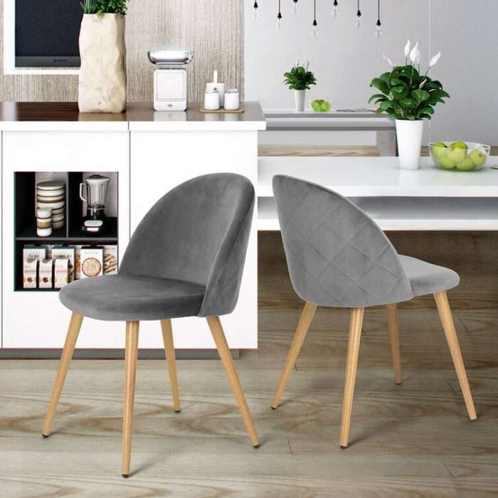 Dungorbery dining chair, grey (set of 2)