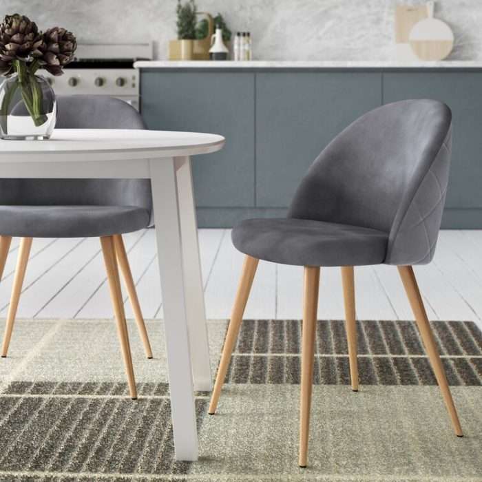 Dungorbery dining chair, grey (set of 2)