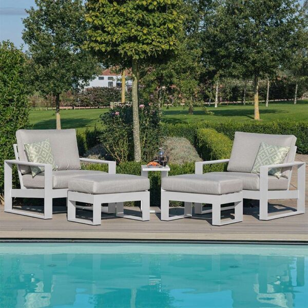 Maze Rattan Amalfi 5pc Lounge Set, White