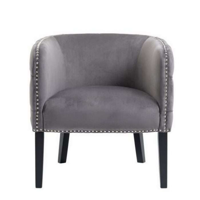 Margonia velvet tub chair - storm grey