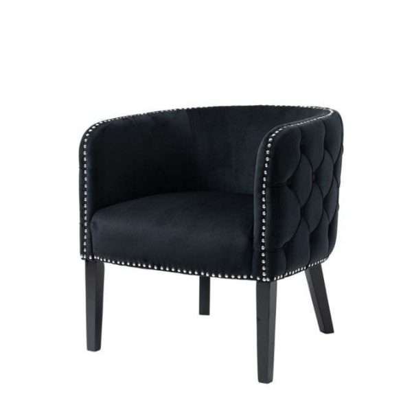 Margonia Velvet Tub Chair - Black