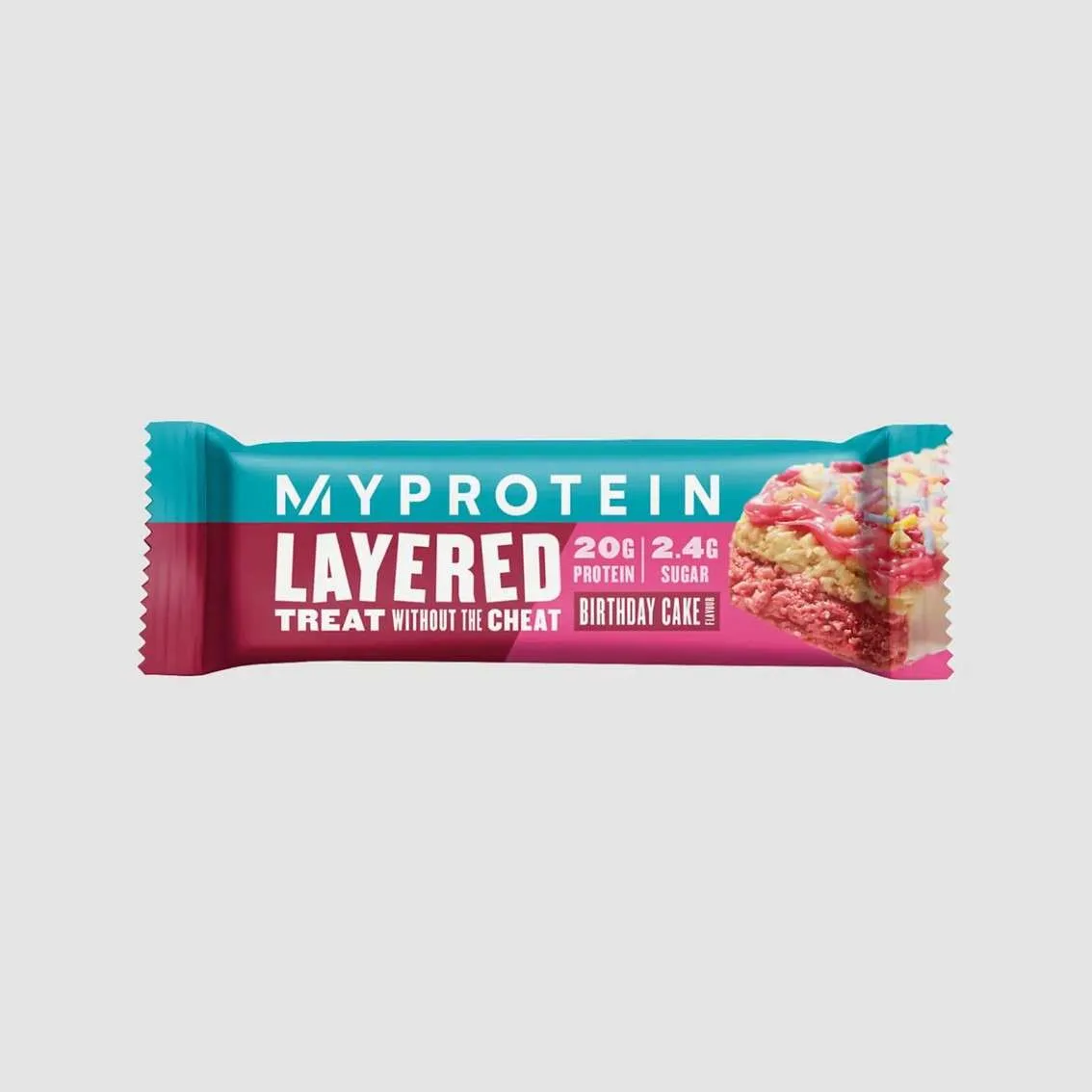 Birthday cake layered protein snack bar x 12 Birthday cake layered protein snack bar