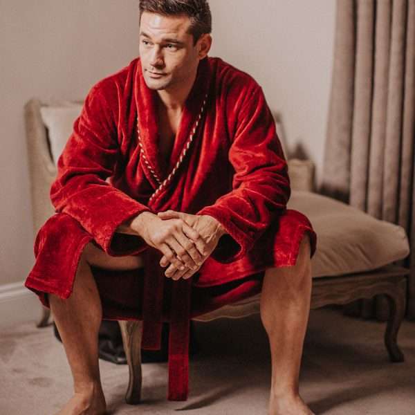 Rich men's dressing gown - earl claret