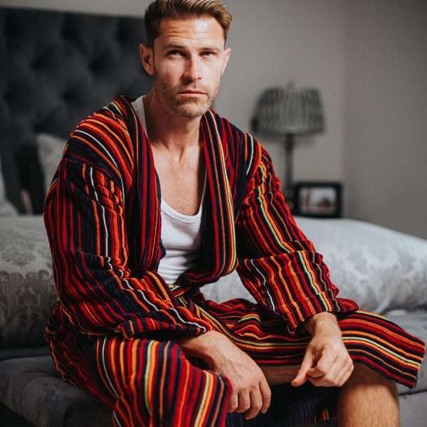 Rich men's dressing gown - regent stripe