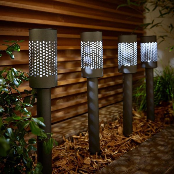 SolSun Set of 4 Solar Stake Lights