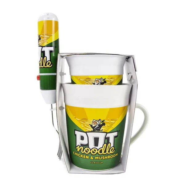 Pot Noodle Mug And Spinning Fork Set – Chicken & Mushroom