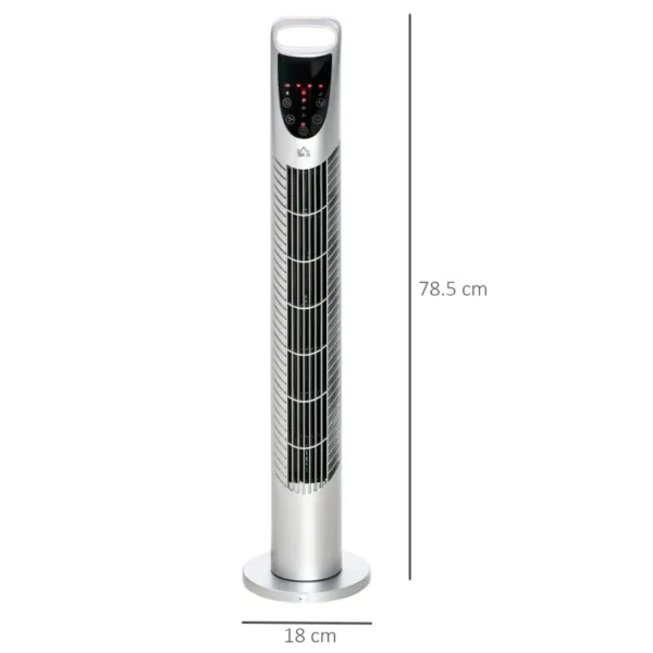 Homcom 42" ice cool tower fan, 3 speed, 3 wind, remote, white