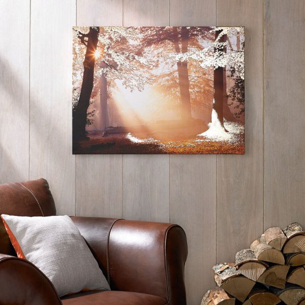 Metallic Forest Printed Wall Art, 60 x 80cm