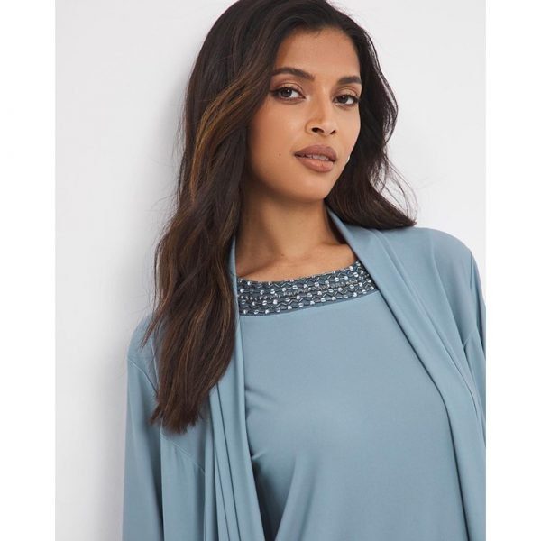 Joanna hope 3 piece luxe jersey set in smoke blue, all sizes