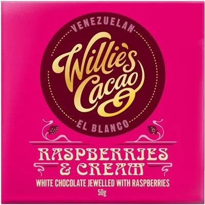 Raspberry & Cream White Chocolate Bar