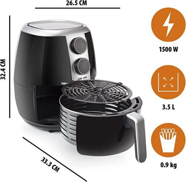 Tristar fr-6964bs air fryer, 3. 5 l, 1500w