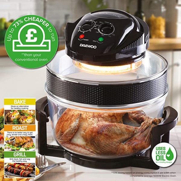 Daewoo SDA1032 Deluxe 17L 1300W Halogen Air Fryer