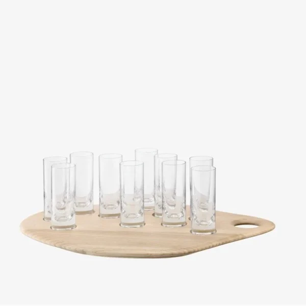 10 Glass Ash Palette Shot Set L40cm / W28cm