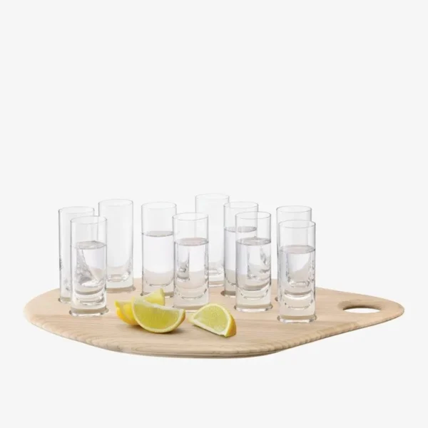 10 Glass Ash Palette Shot Set L40cm / W28cm