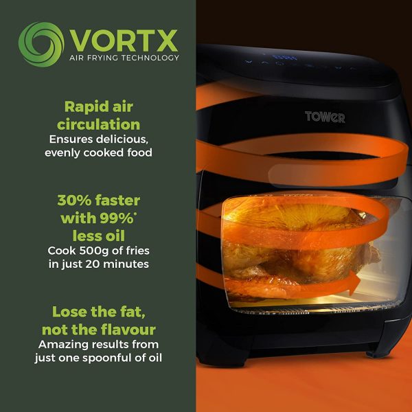 Tower xpress 10-in-1 pro combo t17076 air fryer, rapid cooker