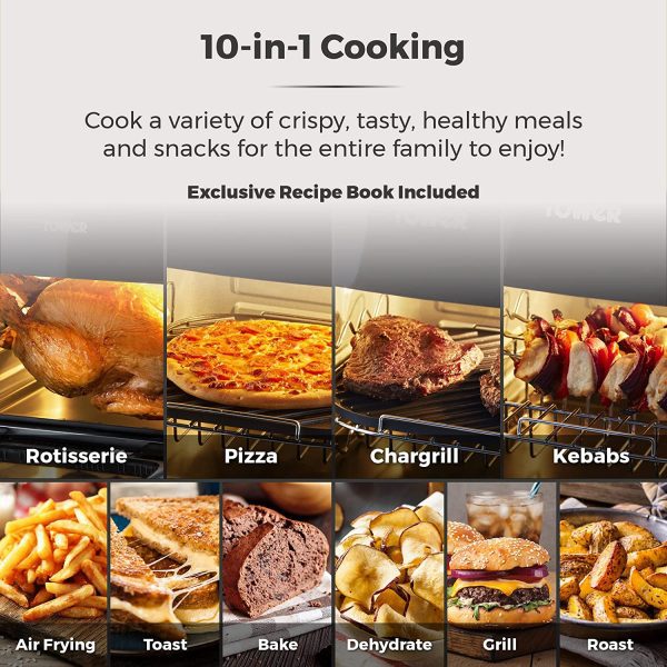 Tower xpress 10-in-1 pro combo t17076 air fryer, rapid cooker