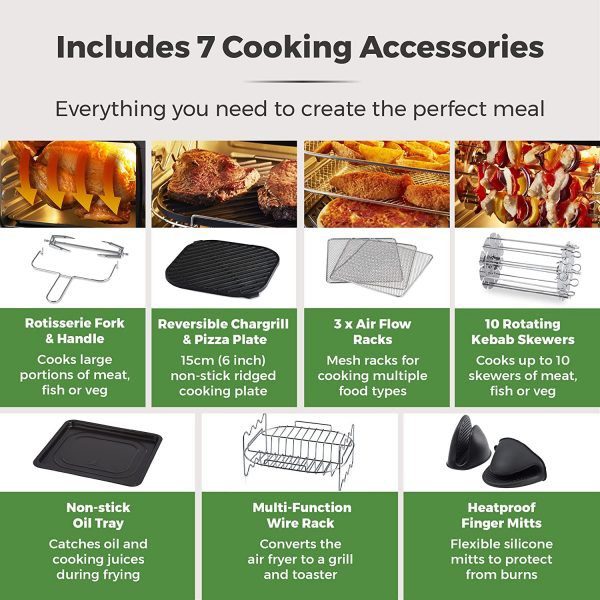 Tower xpress 10-in-1 pro combo t17076 air fryer, rapid cooker