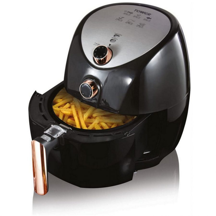 Tower t17021 4. 3litre 1500w healthy air fryer, rose gold