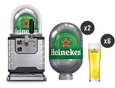 Save up to £50 on blade and sub keg starter packs Blade heineken starter pack + glasses - £559. 97 £519