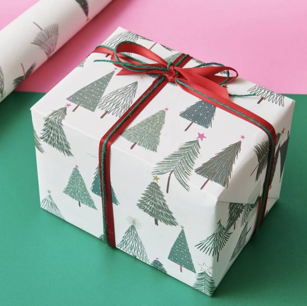Luxe christmas tree wrapping paper