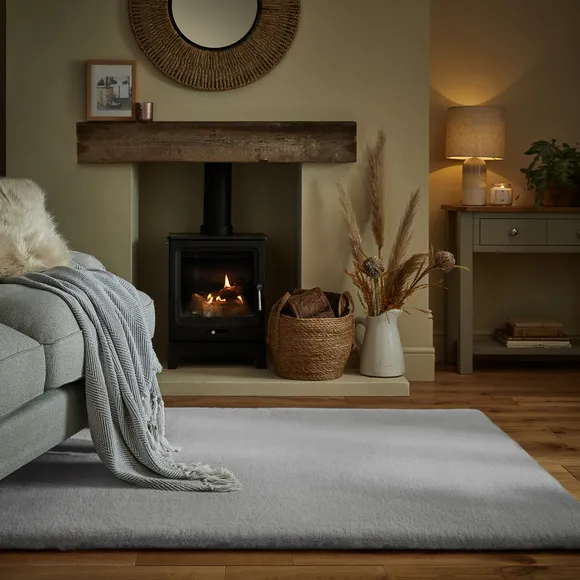 Two affordable super soft rugs that are perfect for winter Plush faux fur recycled rug - £59