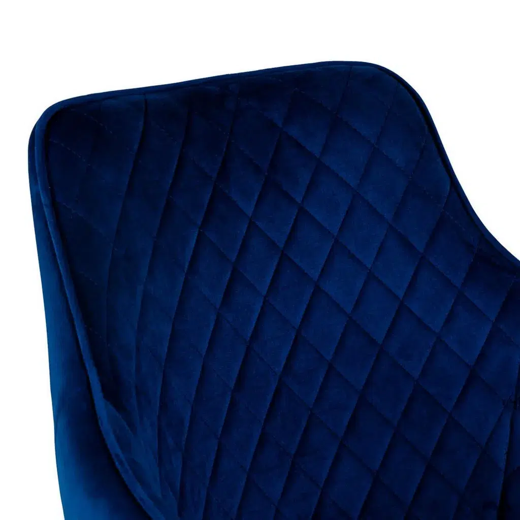 Pair of blue velvet hampton dining chairs Pair of blue velvet hampton dining chairs