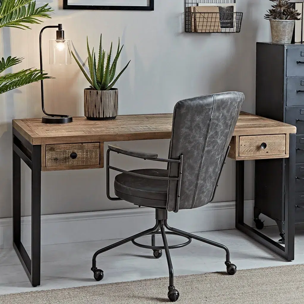 Loft Reclaimed Wood and Iron 140cm Desk Absolute Home