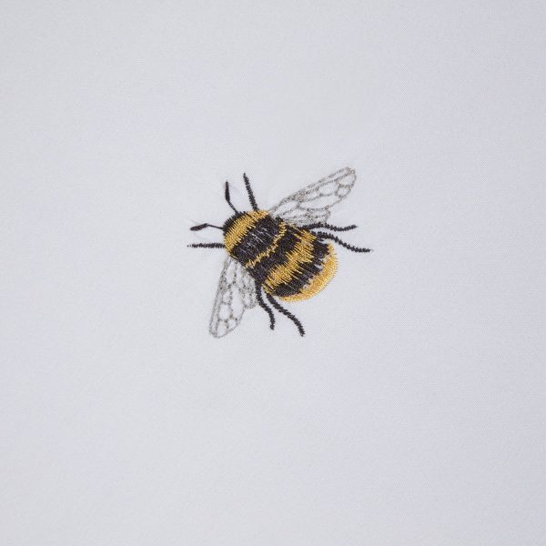 Bumblebee white supersoft embroidered duvet set