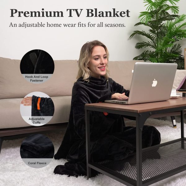 Wearable cosy snuggle blanket, grey 140 x 170cm