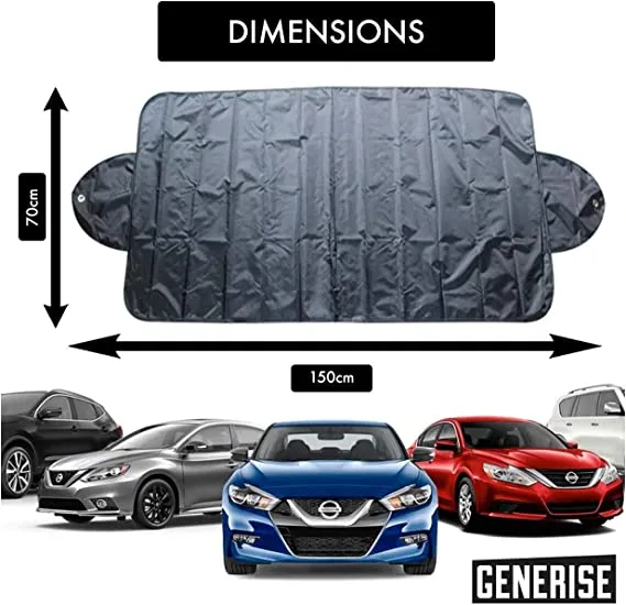 Reversible car windscreen cover for summer & winter use