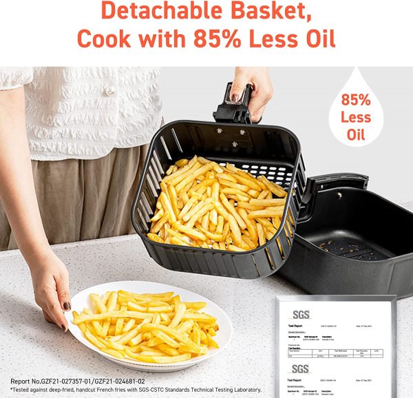 COSORI Air Fryer XXL 5.5L, 100 Recipe Book, Non-Stick, Dishwasher Safe